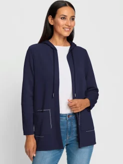 Veste légère à capuche et manches longues en modal