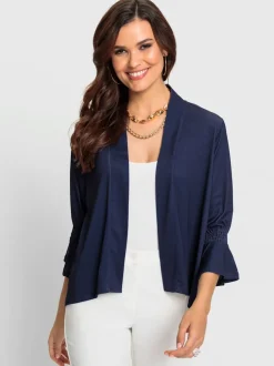 Veste légère à manches longues et coupe droite