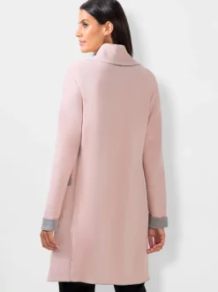 Veste légère ouverte avec poches plaquées et col châle