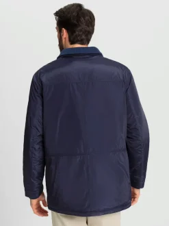 Veste longue col amovible