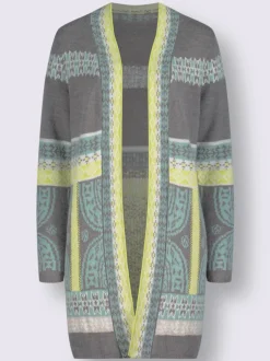 Veste longue en tricot avec coton