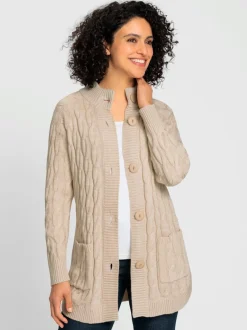 Veste longue en tricot 60% coton