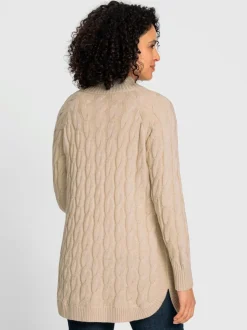 Veste longue en tricot 60% coton