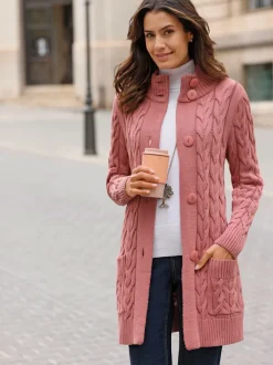 Veste longue en tricot 50% coton