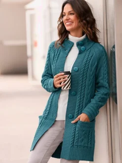 Veste longue en tricot 50% coton