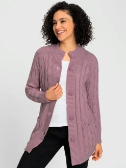 Veste longue en tricot 60% coton