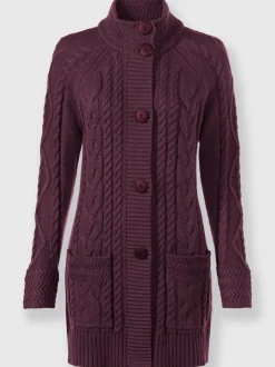 Veste longue en tricot 50% coton