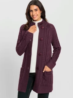 Veste longue en tricot 50% coton