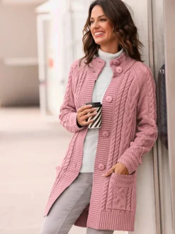 Veste longue en tricot 50% coton