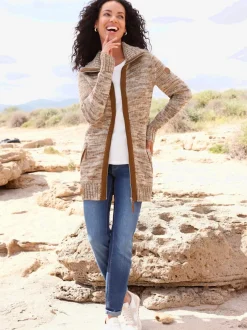 Veste longue en tricot 68% coton