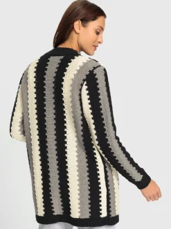 Veste longue en tricot 100% coton