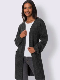 Veste longue en tricot coupe longue tendance