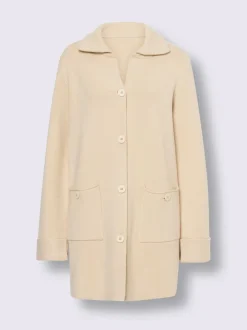 Veste longue en tricot mélange de viscose doux