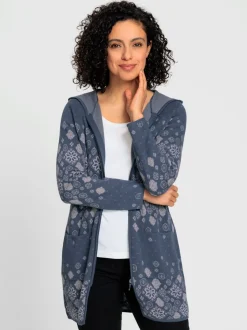 Veste longue en tricot qualité coton
