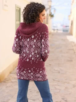 Veste longue en tricot qualité coton