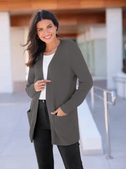 Veste longue en tricot 80% viscose