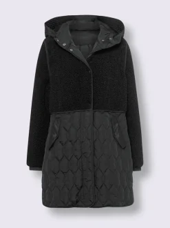 Veste longue superbe mélange de matières