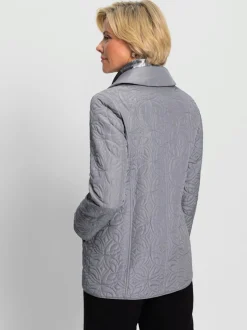 Veste matelassée à col classique et poches zippées avec écharpe