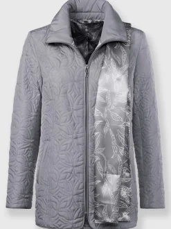 Veste matelassée à col classique et poches zippées avec écharpe