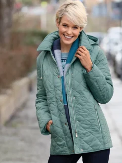 Veste matelassée à col montant et poches zippées