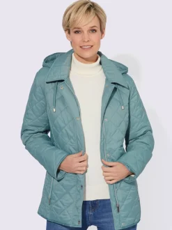 Veste matelassée à col montant et poches zippées