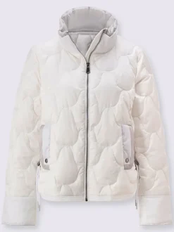 Veste matelassée en duvet léger à col montant et manches longues