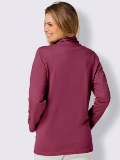Veste matière sweat sportive à glissière poches et manches longues