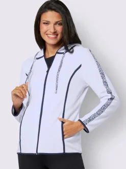 Veste polaire rayures galon tendance
