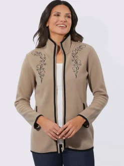 Veste polaire superbe broderie florale
