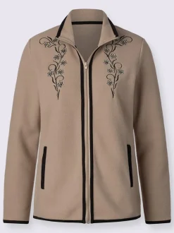 Veste polaire superbe broderie florale