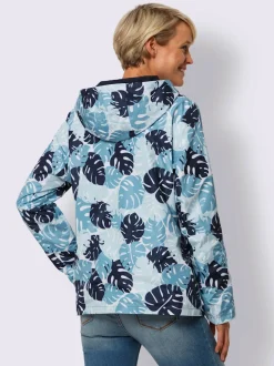 Veste réversible avec motif feuilles et manches longues