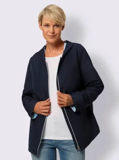 Veste réversible avec motif feuilles et manches longues