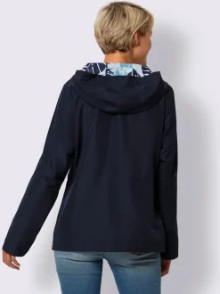 Veste réversible avec motif feuilles et manches longues