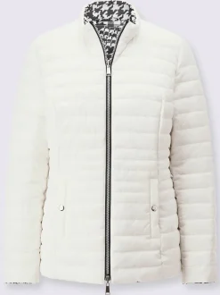 Veste réversible matelassée à col montant et manches longues sportswear