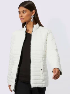 Veste réversible matelassée à col montant et manches longues sportswear