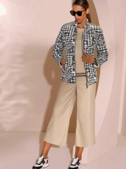 Veste réversible matelassée à col montant et manches longues sportswear