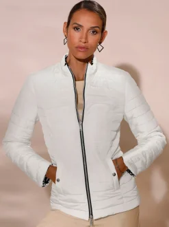 Veste réversible matelassée à col montant et manches longues sportswear