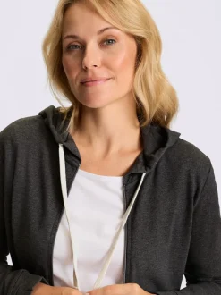 Veste sweat bel aspect chiné