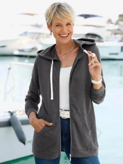 Veste sweat bel aspect chiné