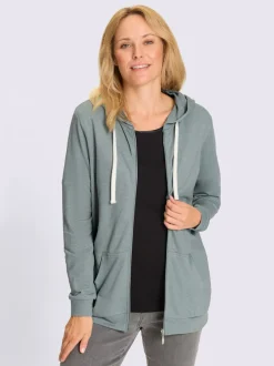Veste sweat bel aspect chiné