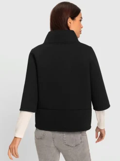 Veste sweat imitation néoprène