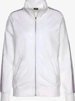 Veste sweat veste à col montant et rayures