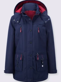 Veste technique capuche amovible réglable en largeur