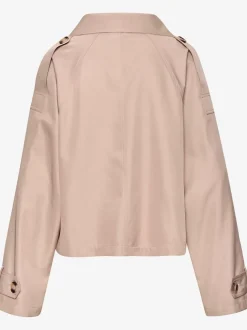 Veste trench courte avec brides boutonnées