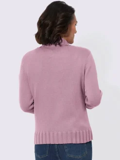 Veste tricot coton zippée à col à revers et manches longues