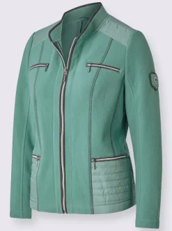 Veste zippée col montant et poches poitrine à glissière